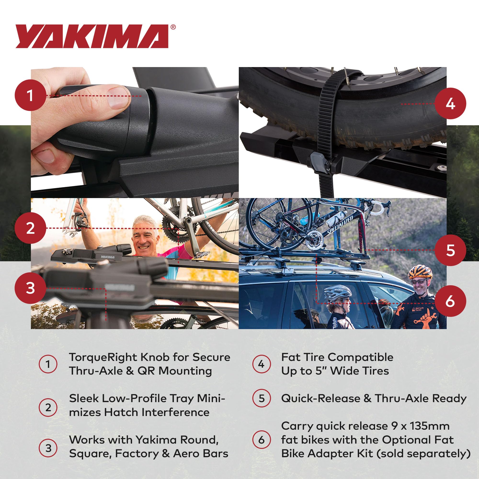 Amazon.com: Yakima HighSpeed Premium Rooftop Fork Bike Mount